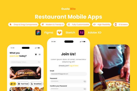 Download GustoBite - Restaurant Mobile App - Premium Resources