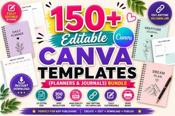 Download 150+ Editable Canva KDP Templates - Templates Collection