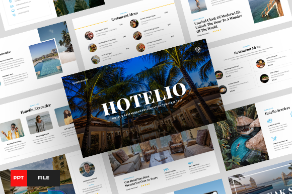 Download Hotelio - Hotel &amp; Restaurant Powerpoint - Premium Resources